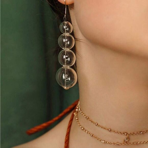 New! Zara Glass Earrings - Picture 4 of 7